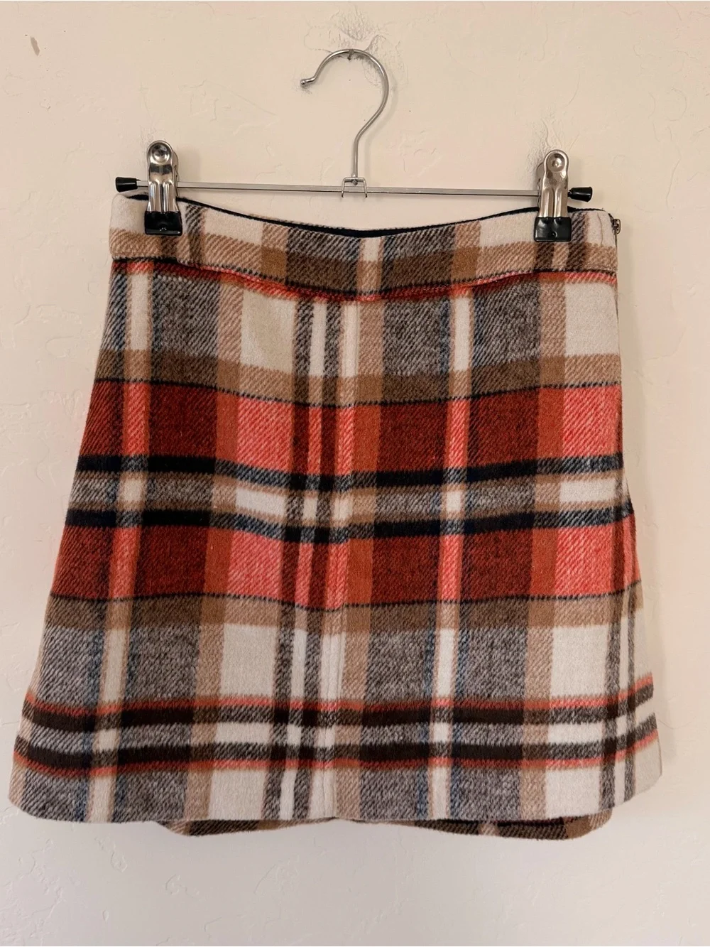 Lulu’s Plaid A-Line Wool Skirt Size XS